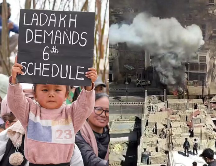 Ladakh Unrest: Leh Protests Over Statehood and Sixth Schedule Turn Deadly